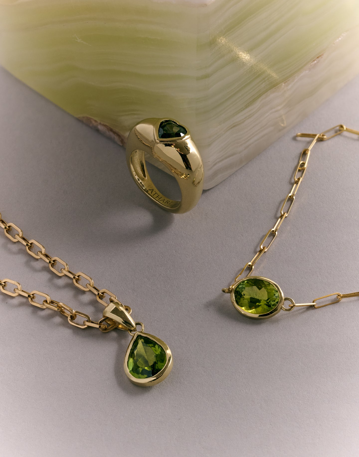 GREEN DROP NECKLACE